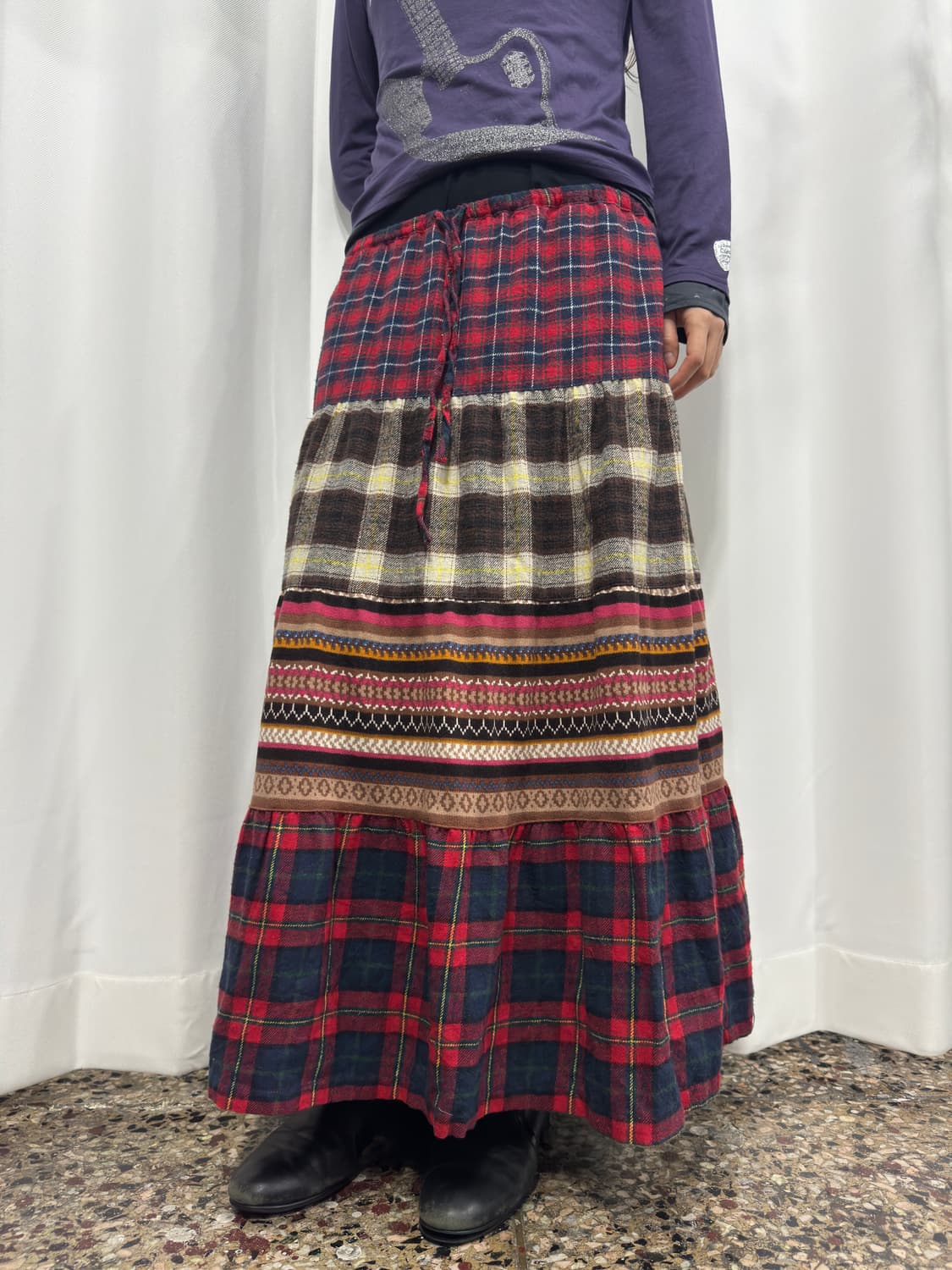 pattern long skirt 상품이미지1