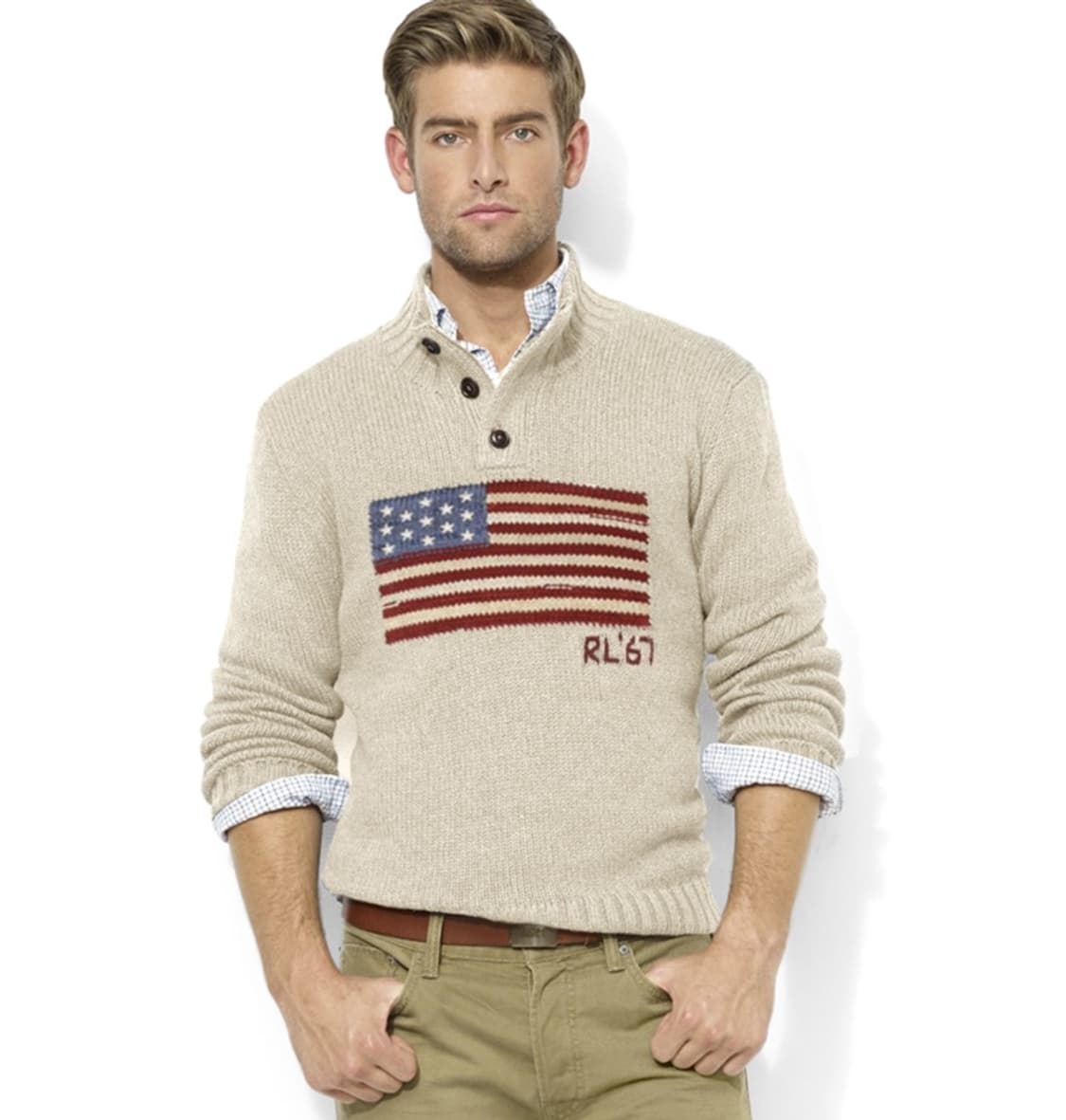 폴로 랄프로렌 성조기 떡볶이 니트 XL 상품이미지5