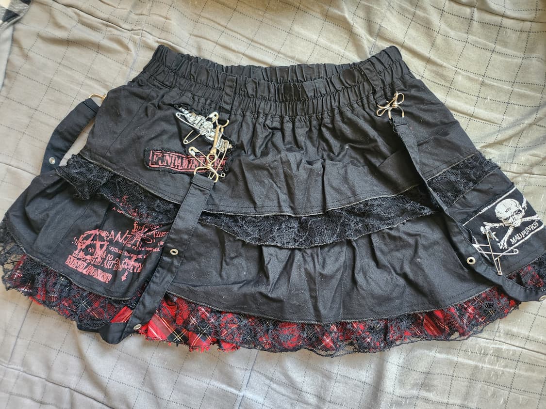 17일까지 이가격)Madpunk 매드펑크 타탄체크 스커트 펑크룩 고스펑크 상품이미지1
