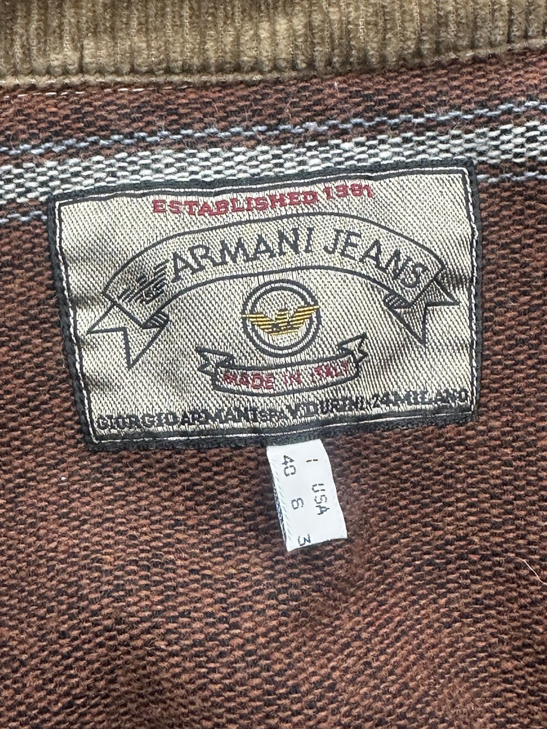 Late 80s Armani Jeans 데님 초어 자켓 L 상품이미지8