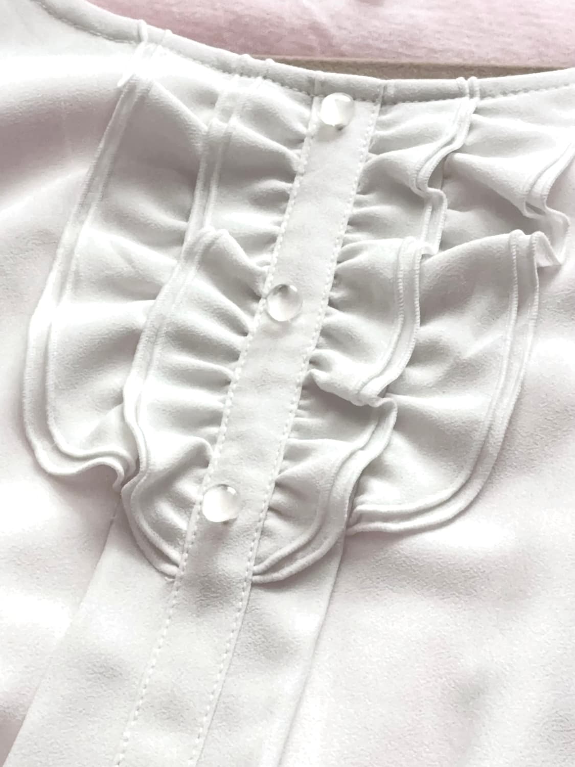 soup 달천깔 화이트 프릴 블라우스 (착샷o) /고딕 공겜여주 모리걸 상품이미지2