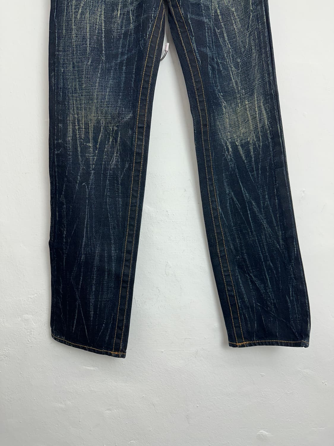 Distressed Stud Detail Dark Indigo Denim 상품이미지9