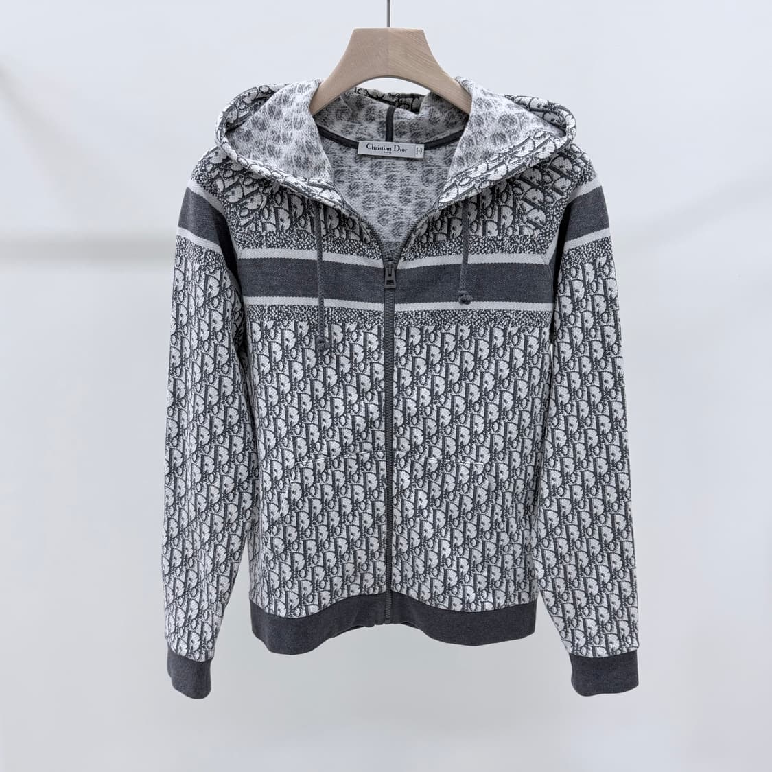 [S+급/XS] 디올 오블리크 여성 후드집업 그레이 상품이미지2