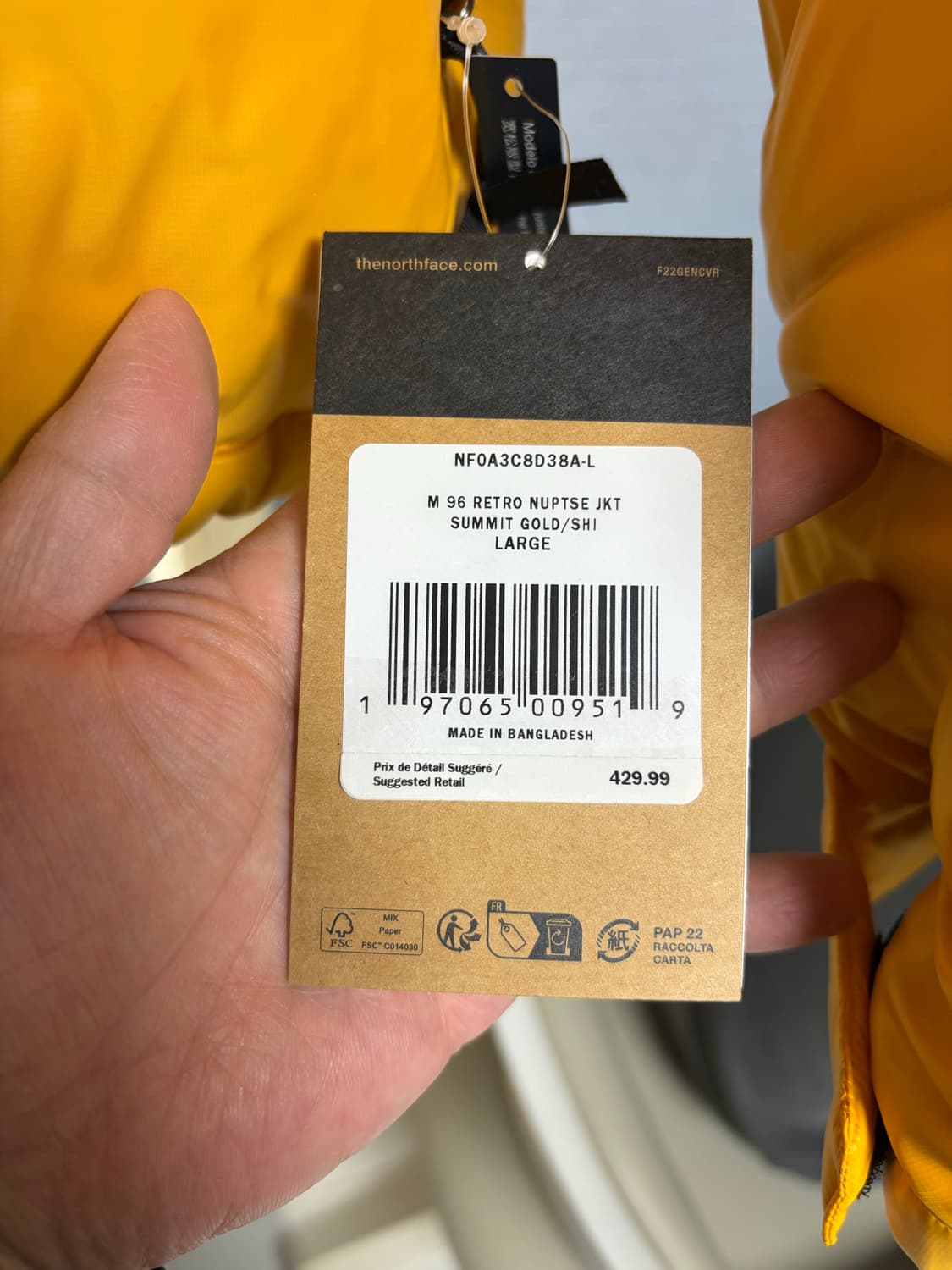 정품 노스페이스 1996 눕시 해외판 새제품 상품이미지10