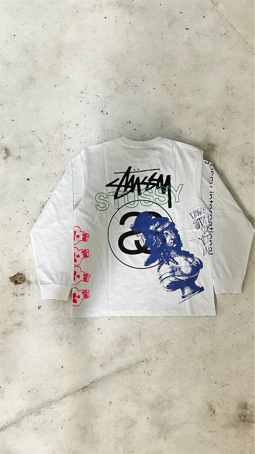 스투시 테스트 스트라이크 피그먼트 다이드 롱슬리브 티셔츠 내츄럴 상품이미지2