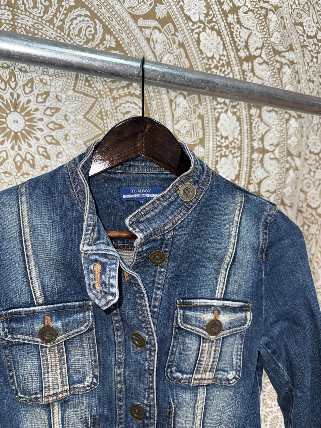 톰보이 여성 슬림핏 멀티포켓 데님자켓  상품이미지4