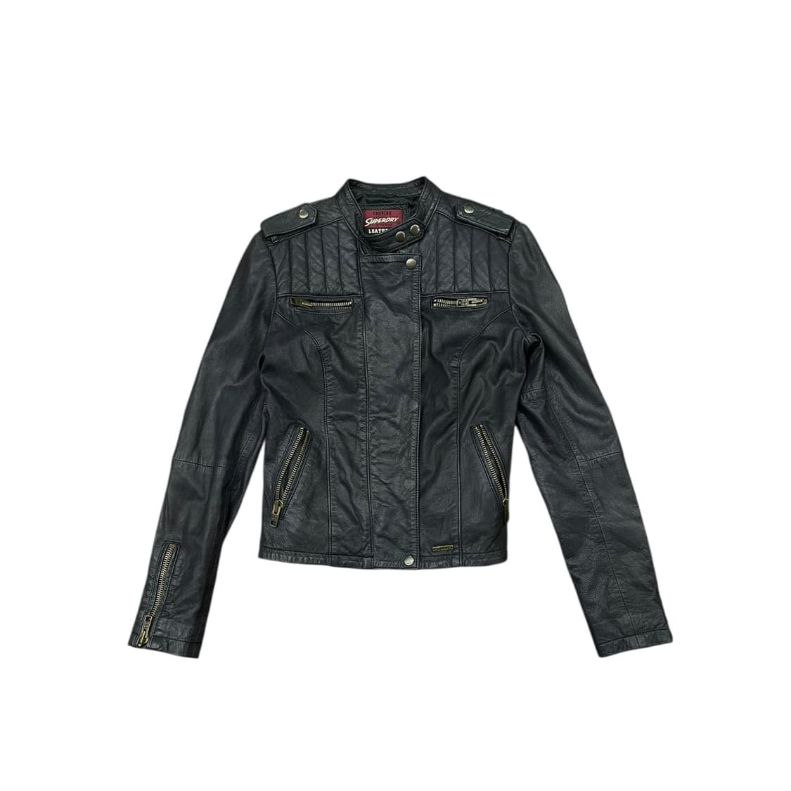 슈퍼드라이 바이커 레더 자켓 상품이미지2