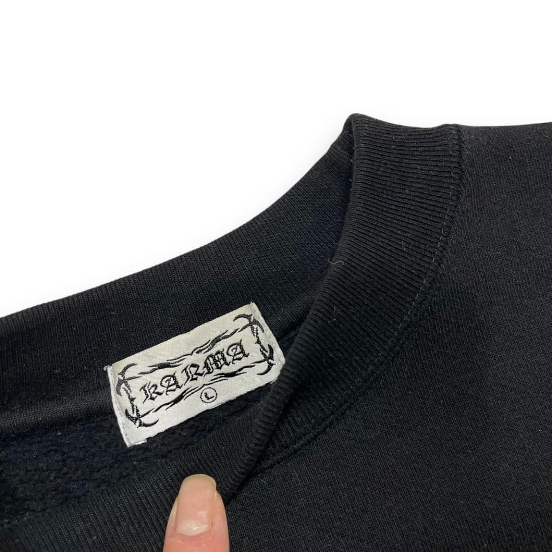 펑크 카르마 트라이벌 플레임 빈티지 다크 맨투맨 상품이미지5