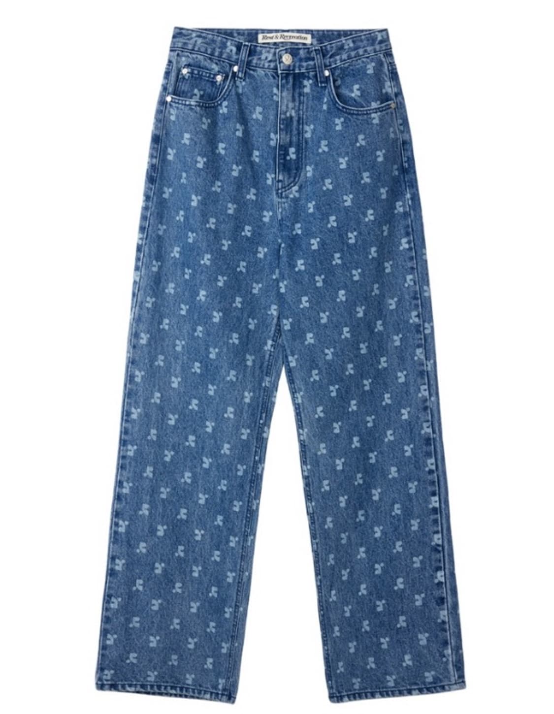 RR PRINTED DENIM PANTS - BLUE 사이즈 M 상품이미지1