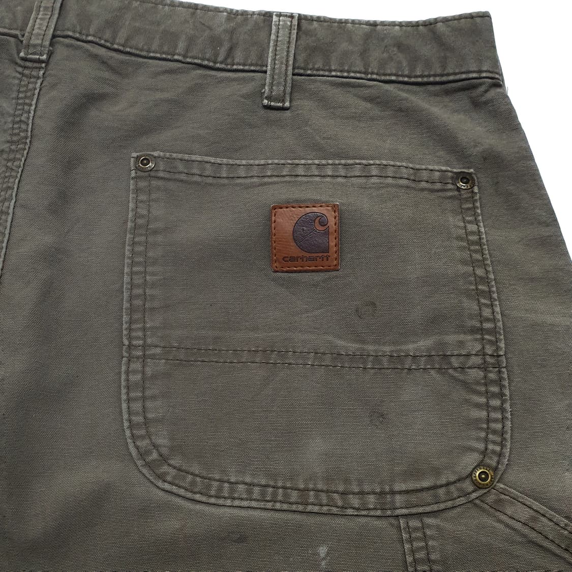 칼하트 더블니 B195 카키 덩가리핏 34 (32~34) 상품이미지6