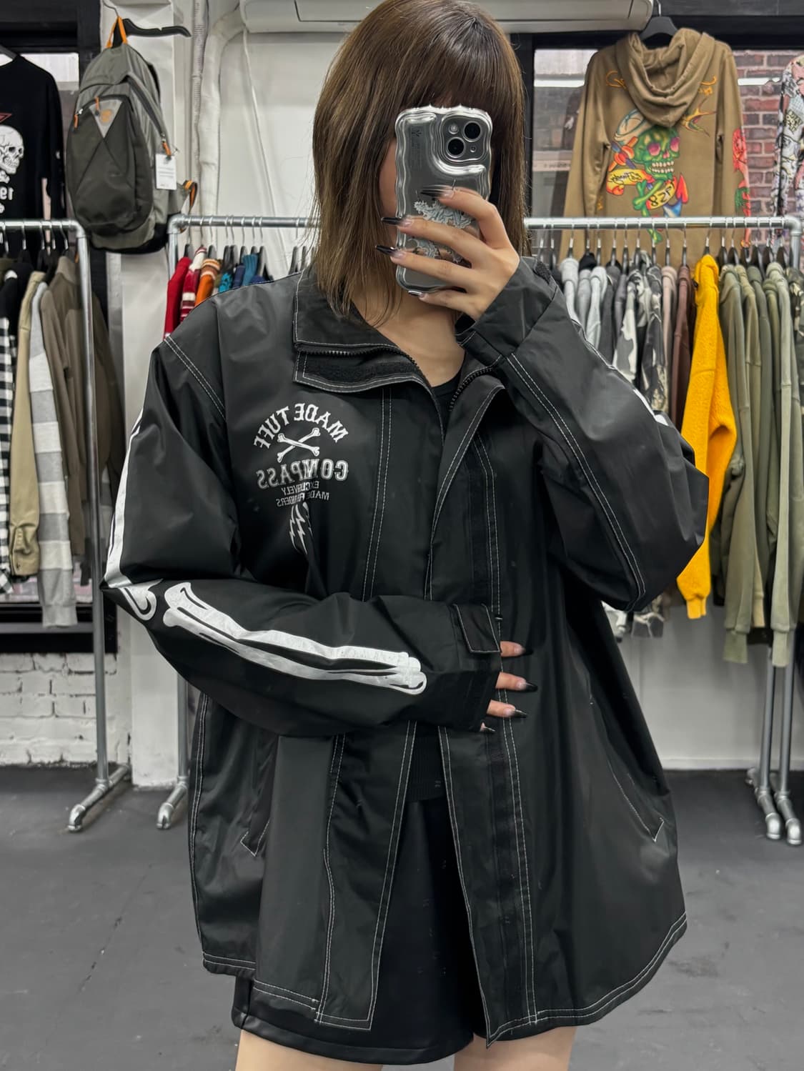VTG Made Tuff 스컬 바람막이 상품이미지2