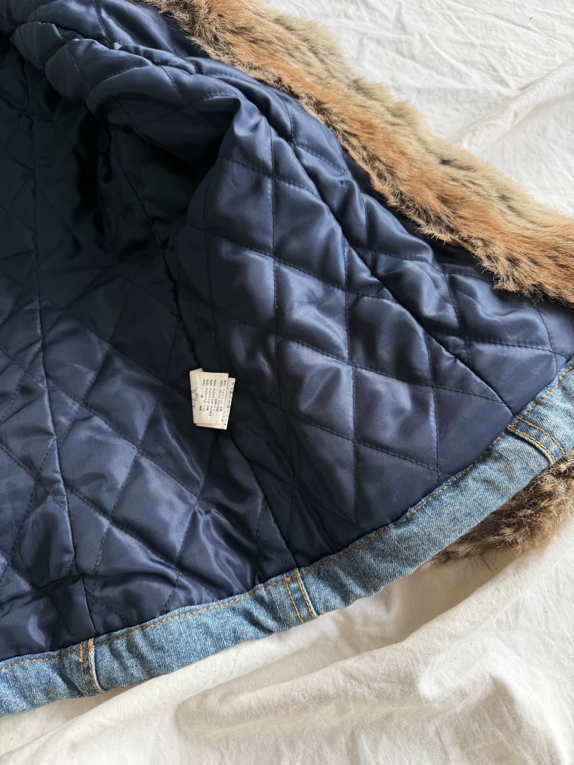 오네갸루 갸루 0‘s y2k 데님 퍼 자켓 상품이미지6