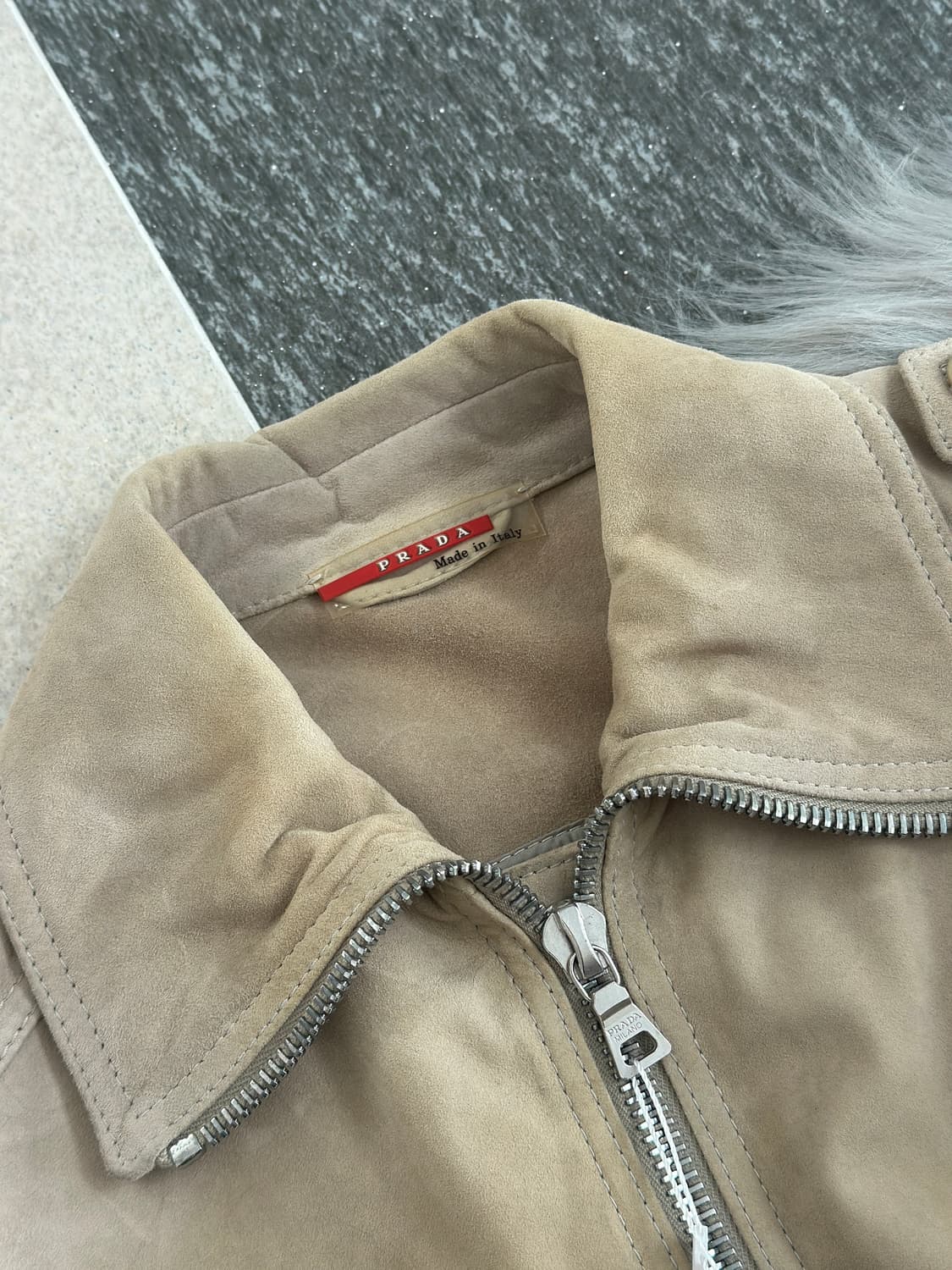 프라다 스포츠 00s 스웨이드 패널 자켓  상품이미지8