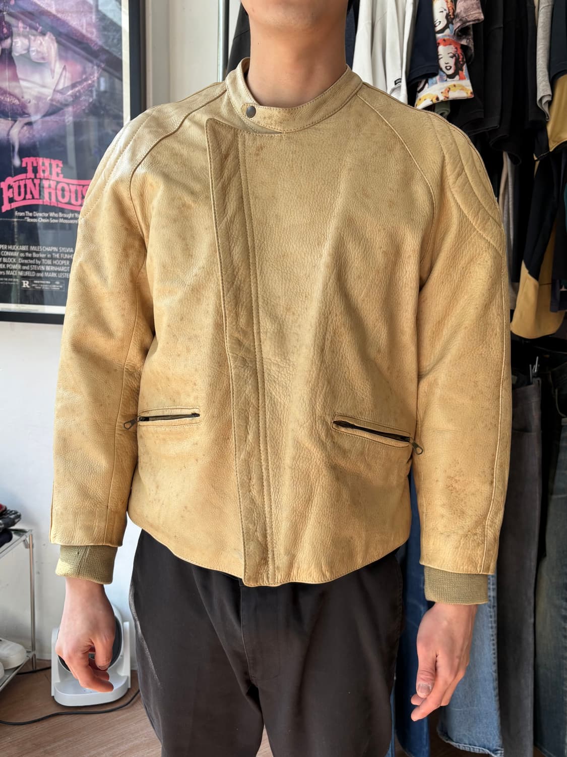 90s Emporio Armani 모터사이클 레더자켓 상품이미지3