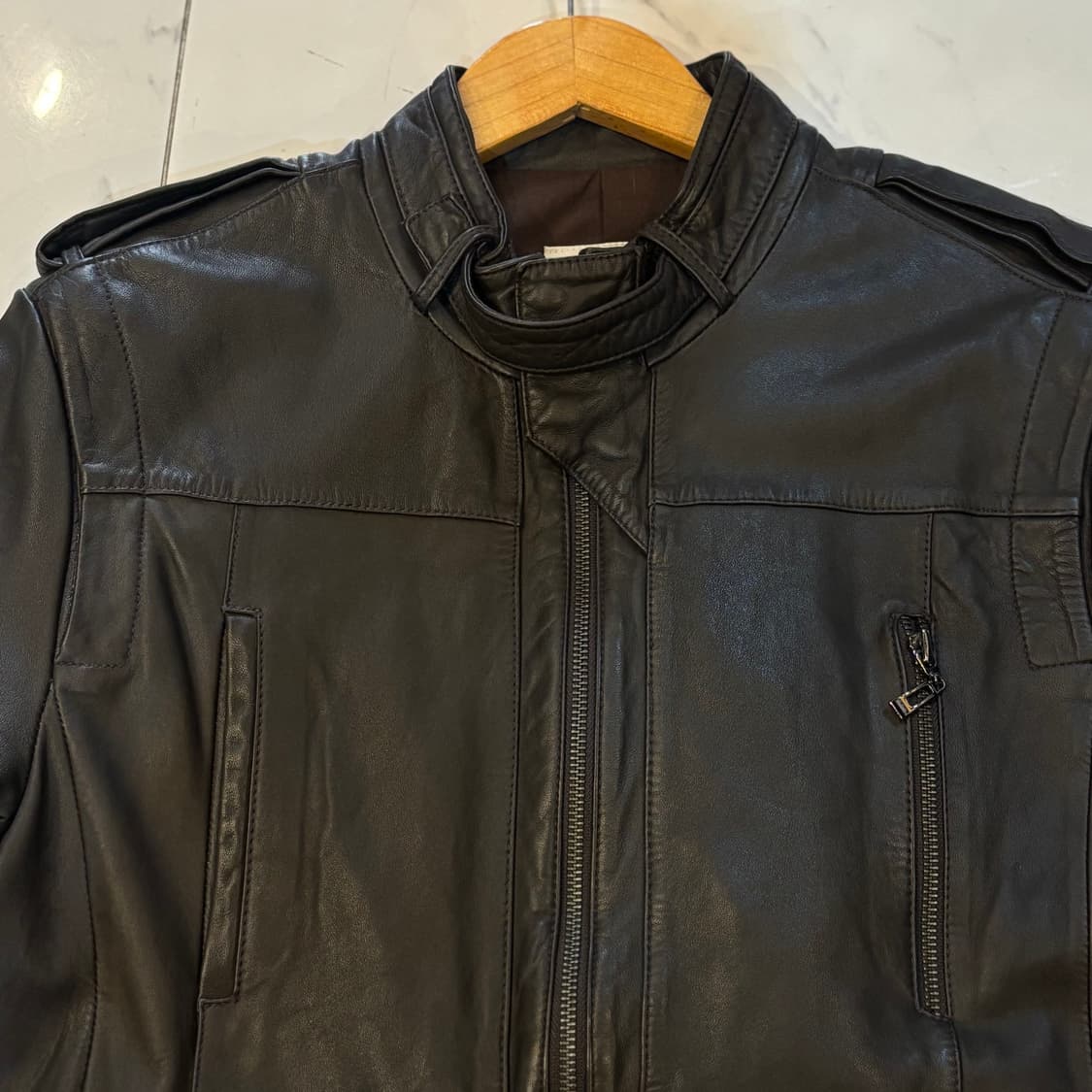 빈티지 남자 양가죽 자켓 견장 가죽자켓 LAMB SKIN 상품이미지2