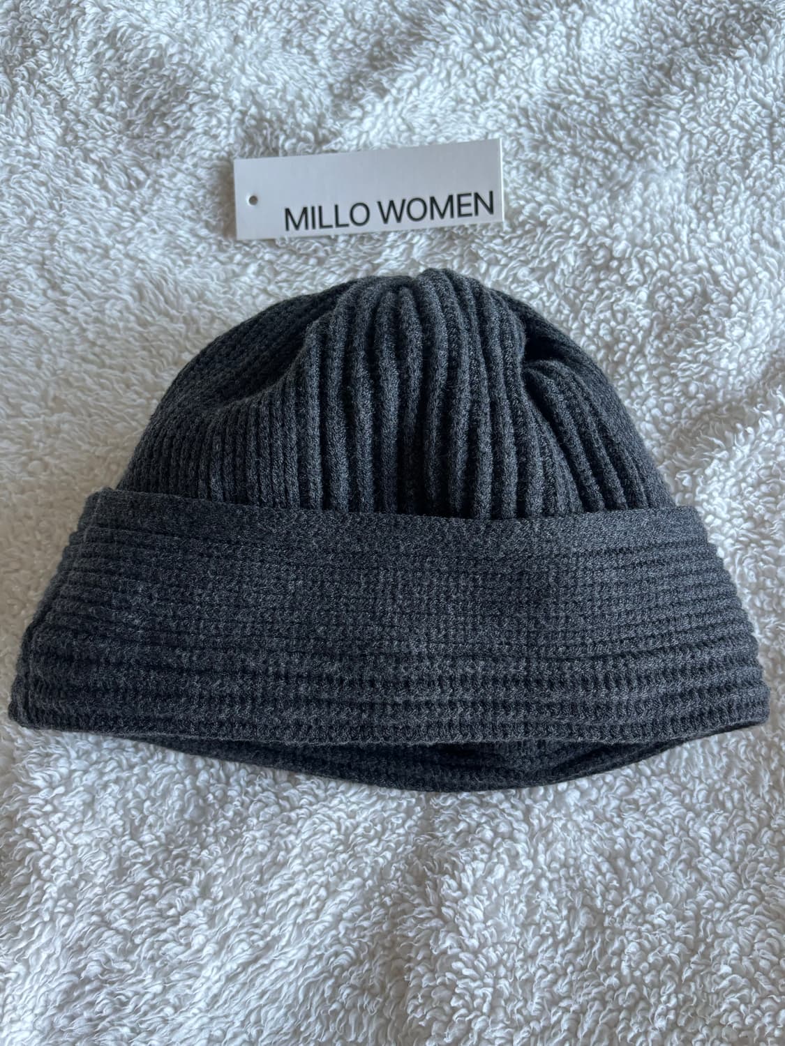 밀로 우먼 리브드 루즈 핏 비니 [차콜 그레이] / 구매가 58,000 상품이미지3