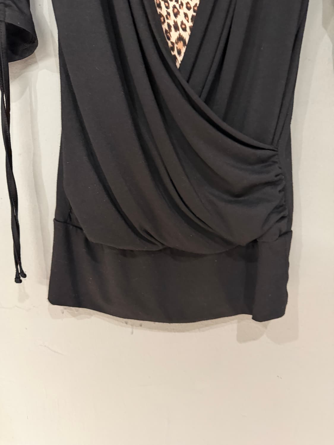 leopard layered drape detail top 상품이미지7