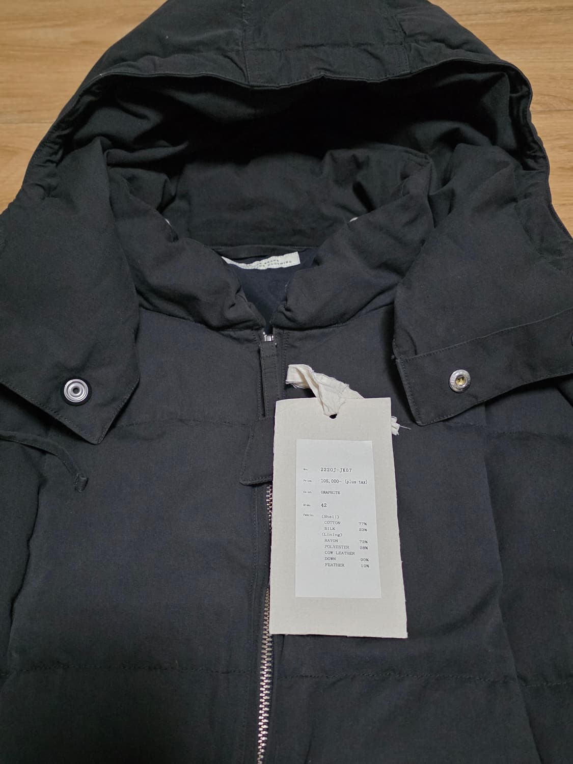 42size오늘만72만)23fw올드조 알파인 파티나 다운코트 그라파이트 상품이미지2