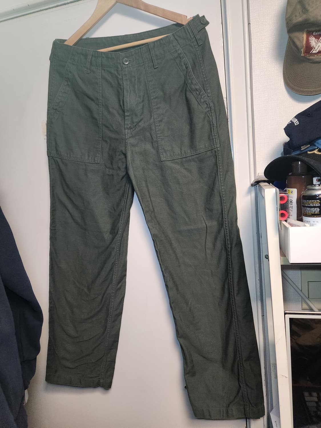 무신사 스탠다드 레플리카 퍼티그 팬츠 카키 32 상품이미지1