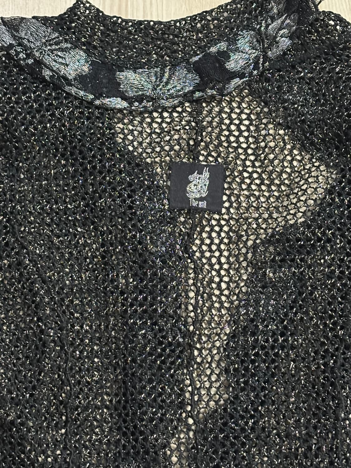 빈티지 을지로 히피 플라워 시스루 은사 가디건 상품이미지2