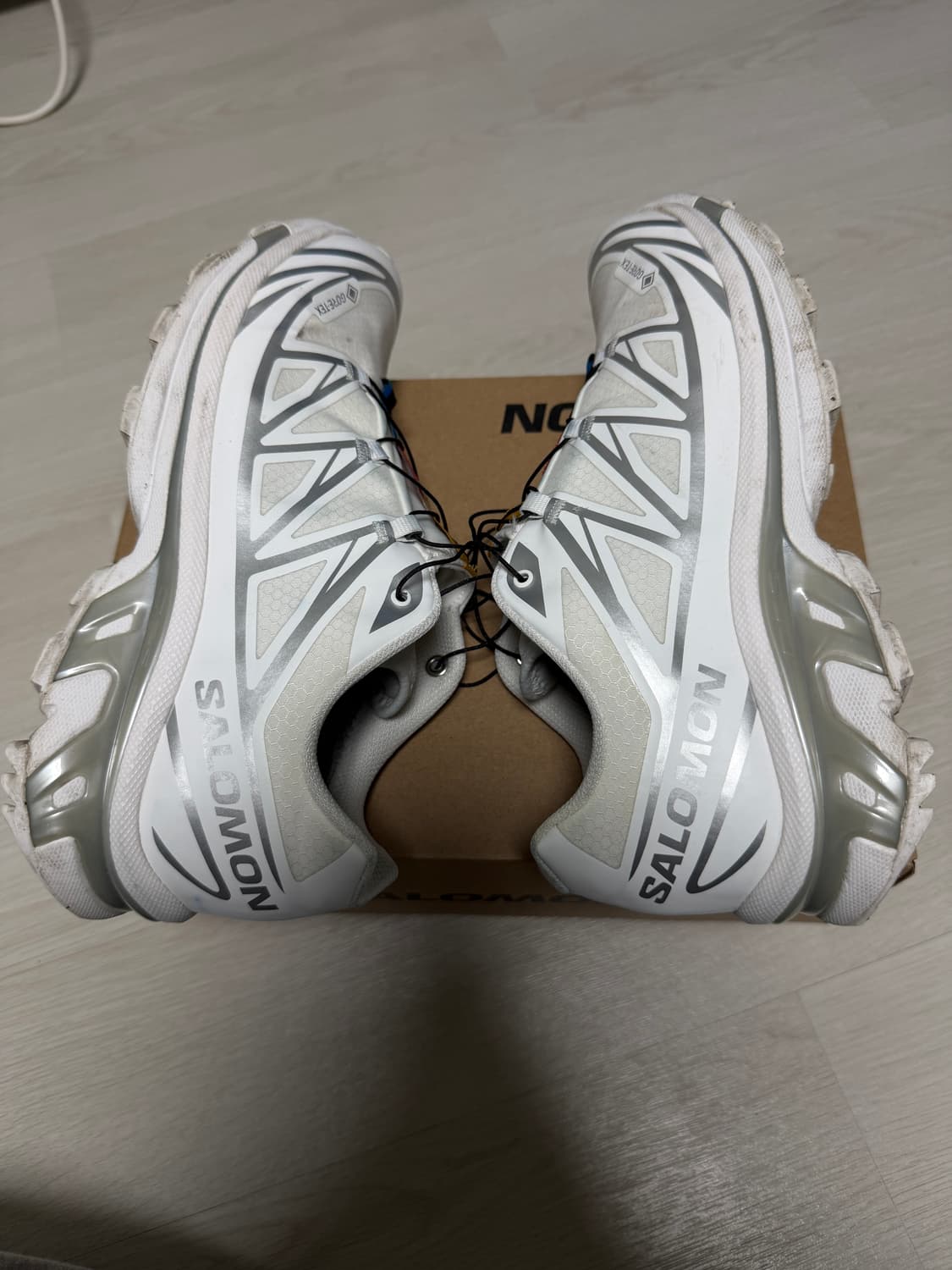 살로몬 xt-6 고어텍스 화이트/실버 상품이미지4