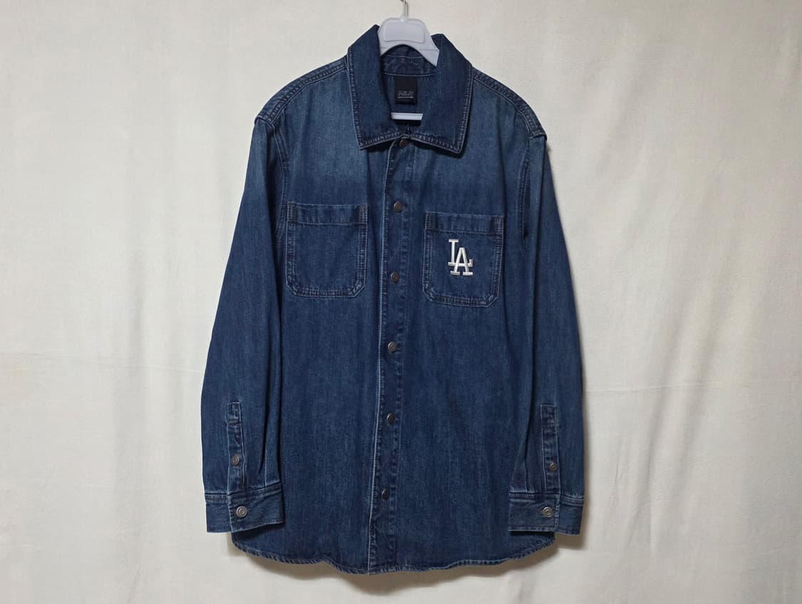 [새상품] MLB LA다저스 오버핏 데님 셔츠 자켓 S사이즈90 상품이미지2