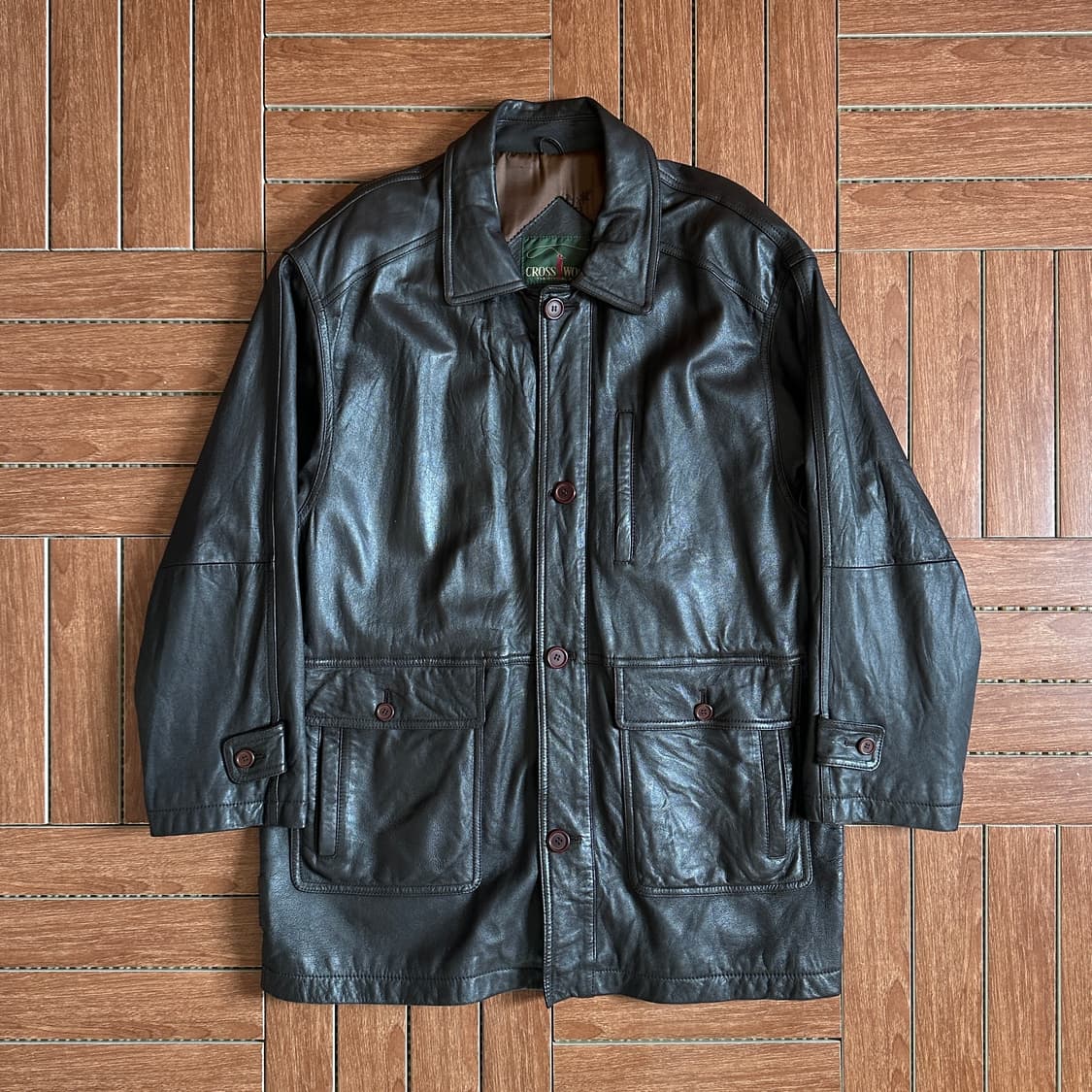 90’s Cross wood sheep-skin car coat 상품이미지1