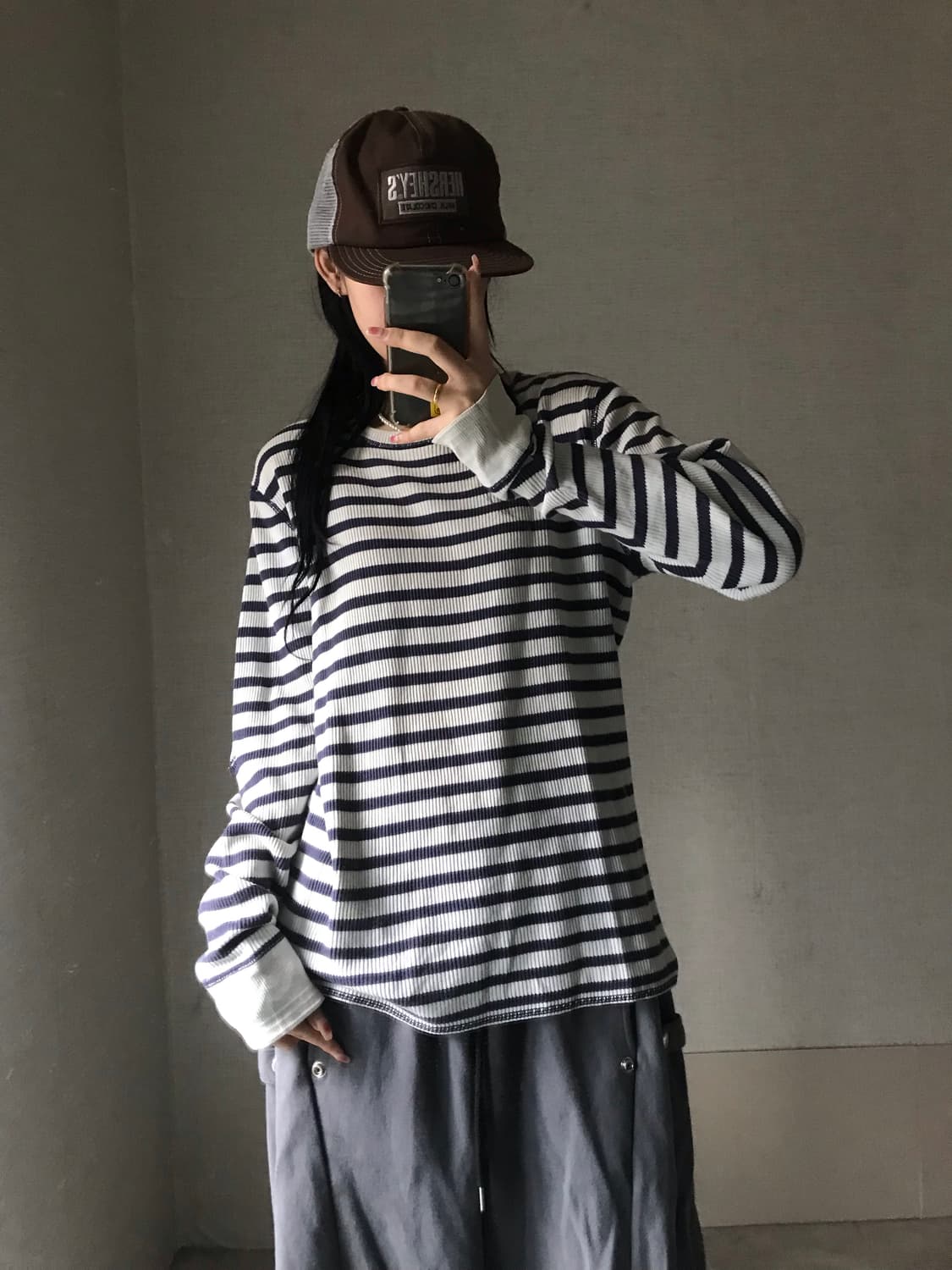 폴로 스트라이프 와플 롱슬리브 상품이미지5