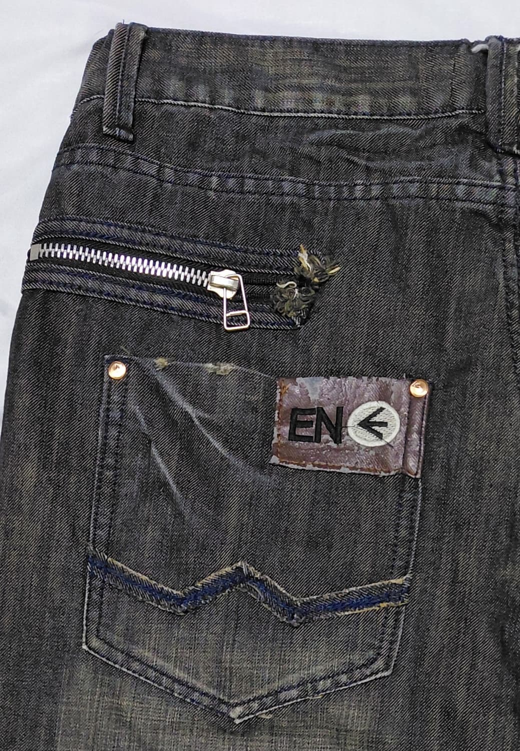 [34] ENERGIE(에너지) Y2K 테크니컬 지퍼 데님 팬츠 상품이미지8