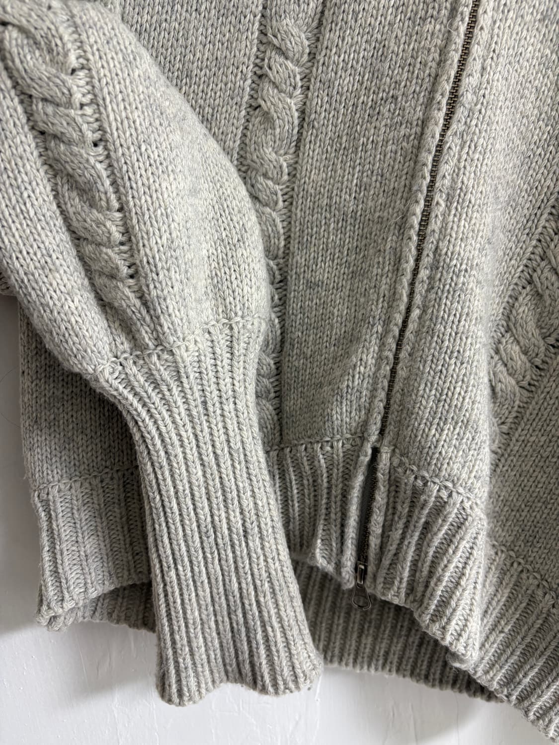 울리카상투스 후디드 로프 가디건 그레이 상품이미지5