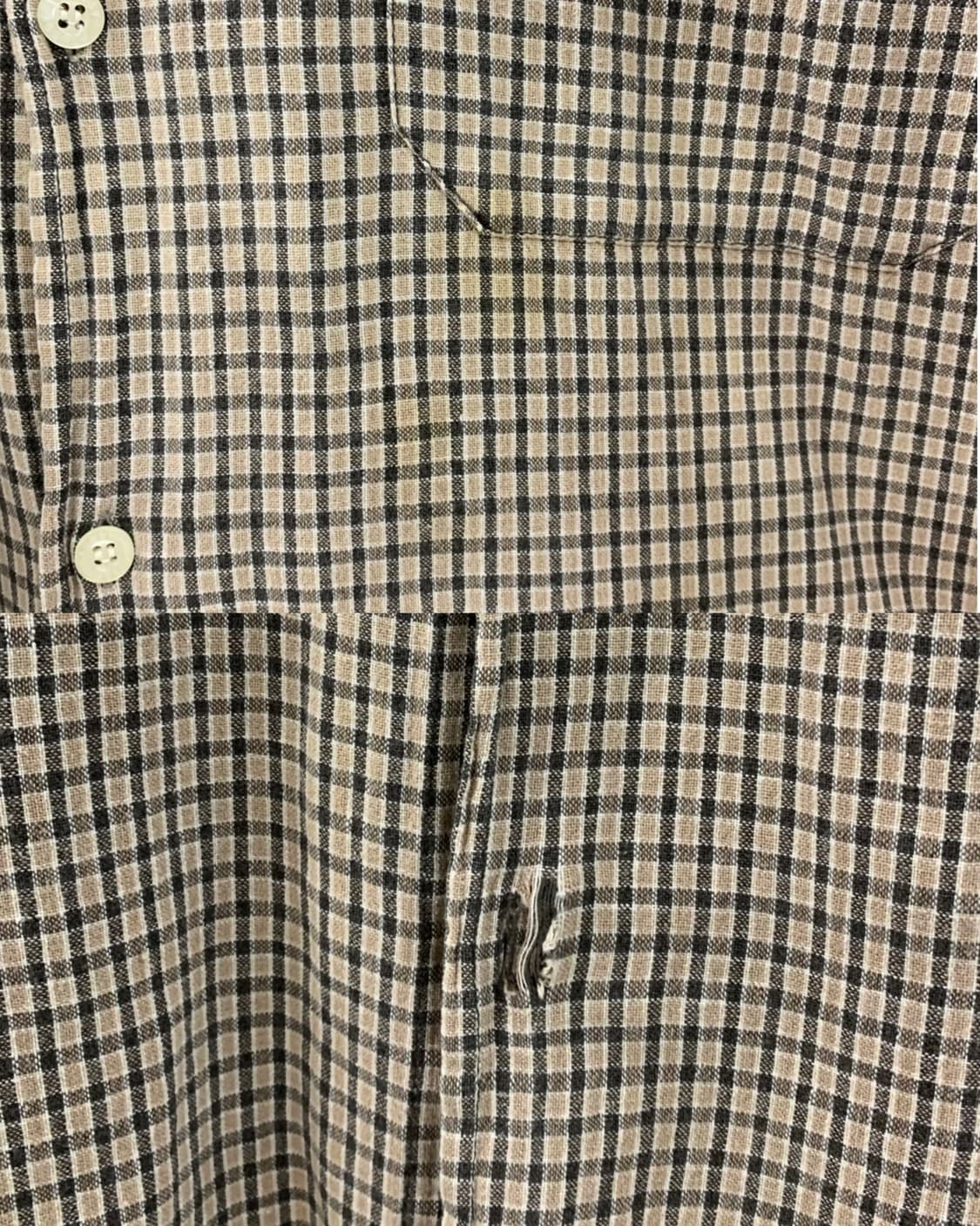Stussy 스투시 90’s 베이지 체크 코튼 셔츠 상품이미지10