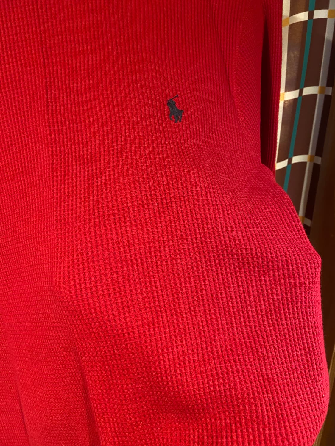 폴로 랄프로렌 와플 긴팔티 레드 상품이미지5