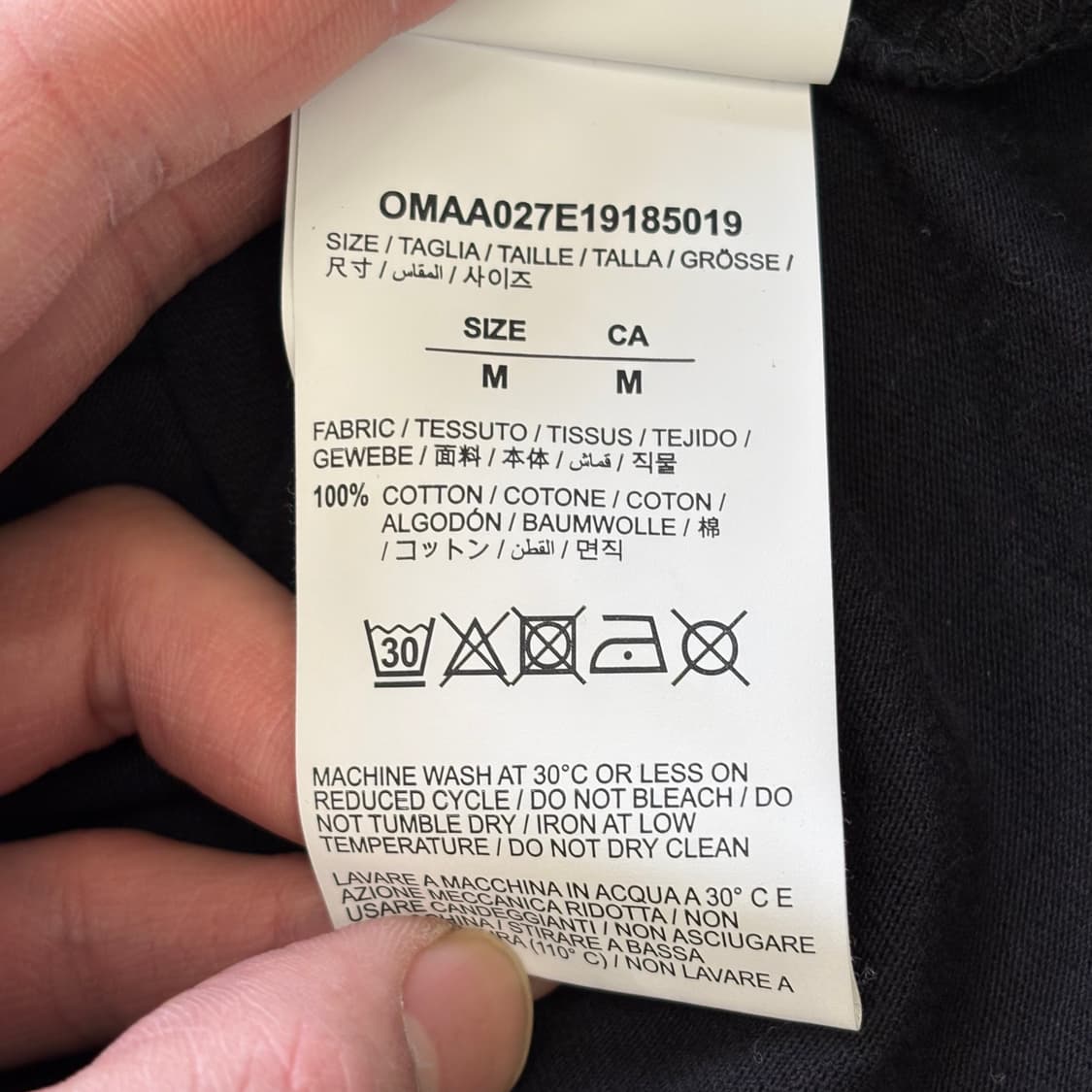 M 오프화이트 블랙 반팔티셔츠 상품이미지5