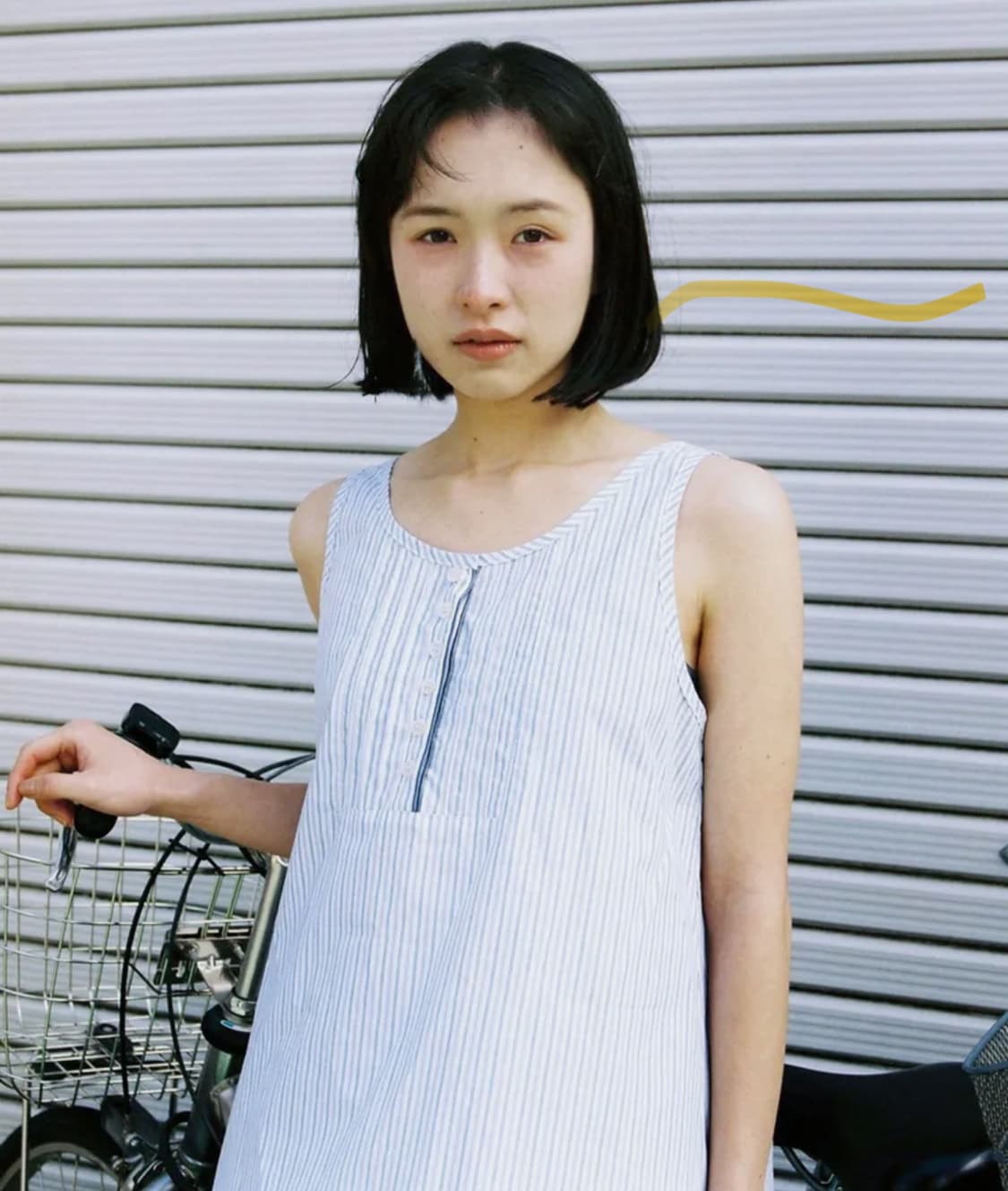 오헤시오 핀턱 레이어드 원피스 스트라이프 상품이미지4