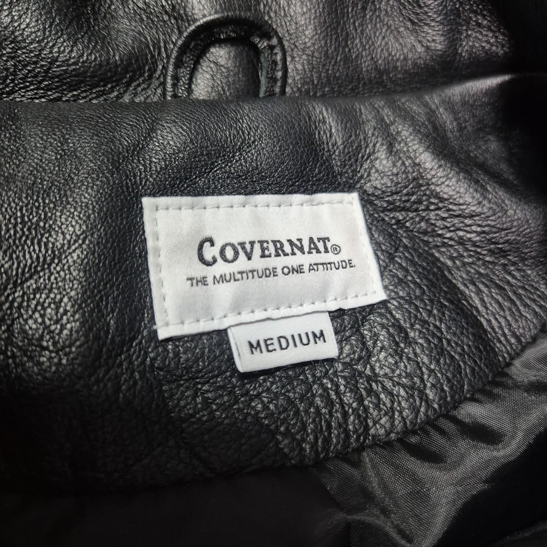 [베스트 상품🔥] 커버낫 블랙 투웨이 레더자켓 상품이미지3