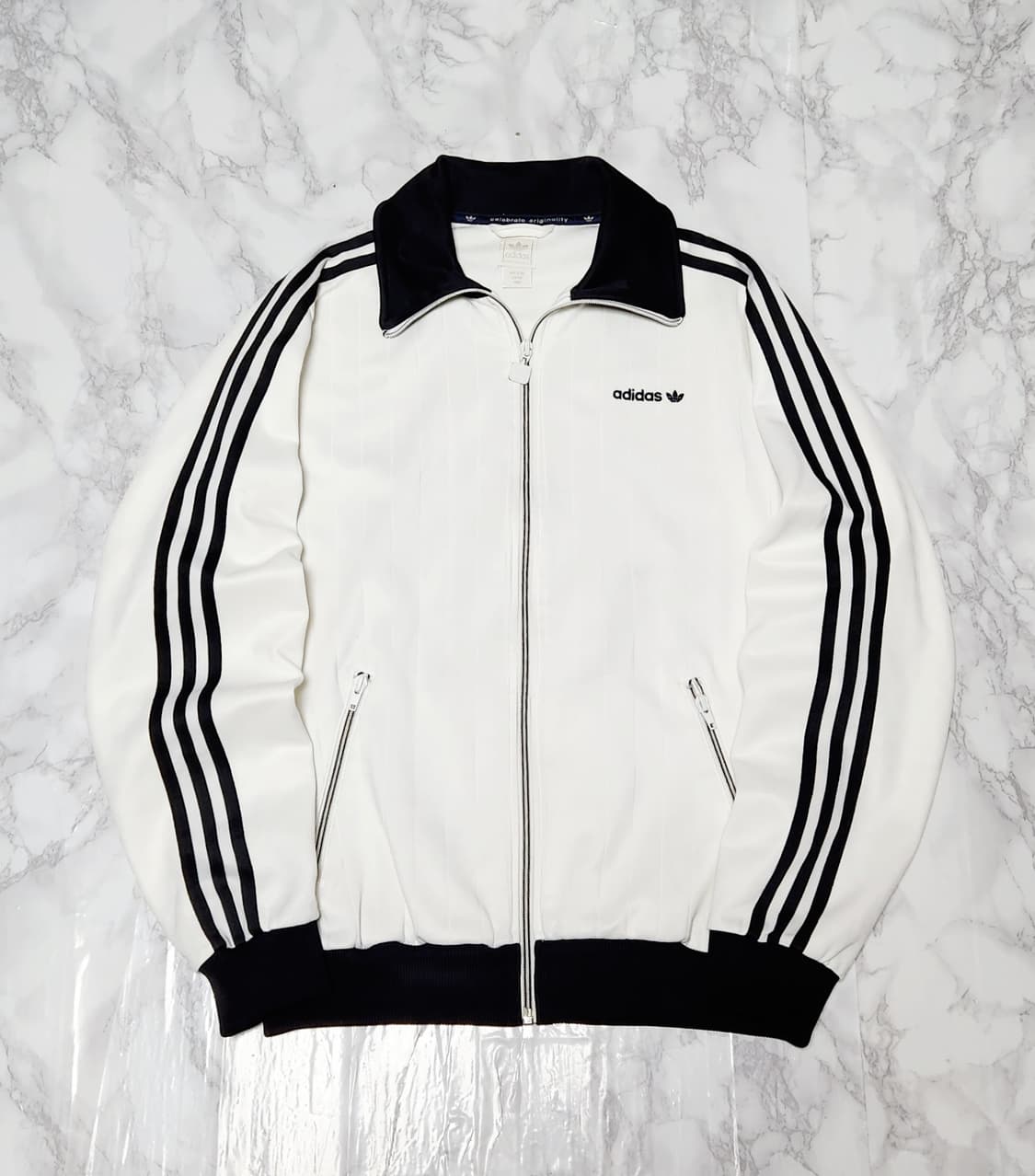 아디다스 검흰 삼선 베켄바우어 트레이닝 져지 자켓 상품이미지1
