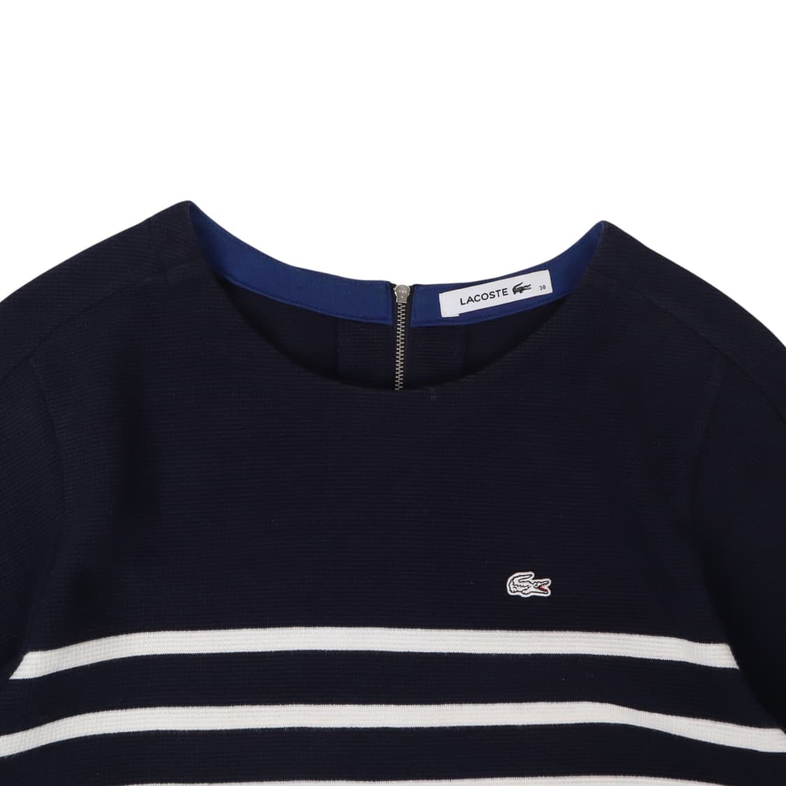 라코스테 네이비 스트라이프 코튼 하프 원피스 상품이미지2