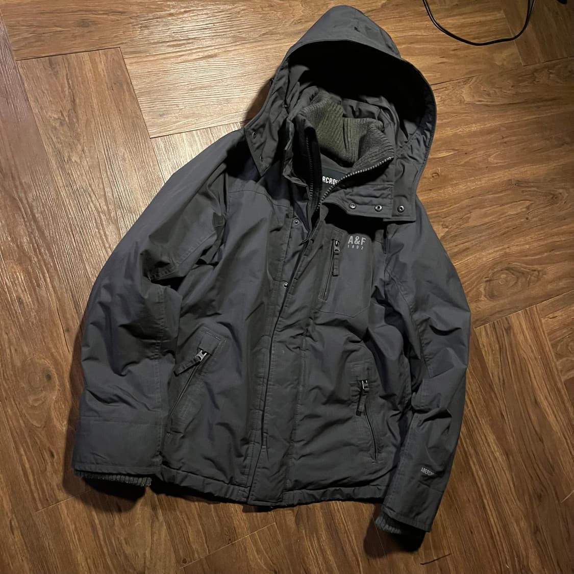 아베크롬비 앤 피치 빅 후드 자켓 그레이 상품이미지3