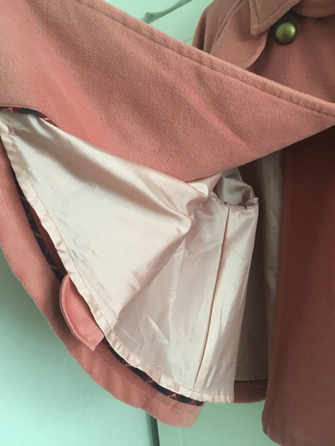 일본빈티지 핑크 케이프 숏 자켓 라떼 로걀 히메 시허니 양산형 상품이미지5