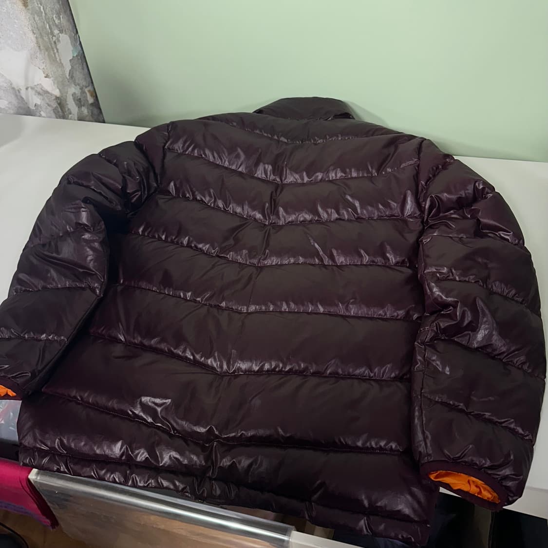 100 L 나이키골프 자주색 스우시 경량패딩점퍼 골프패딩 상품이미지5