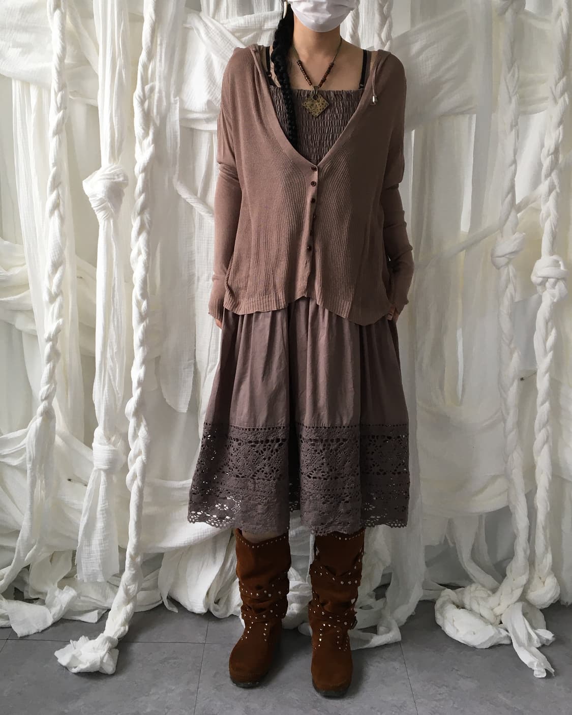 Hood knit cardigan 상품이미지10