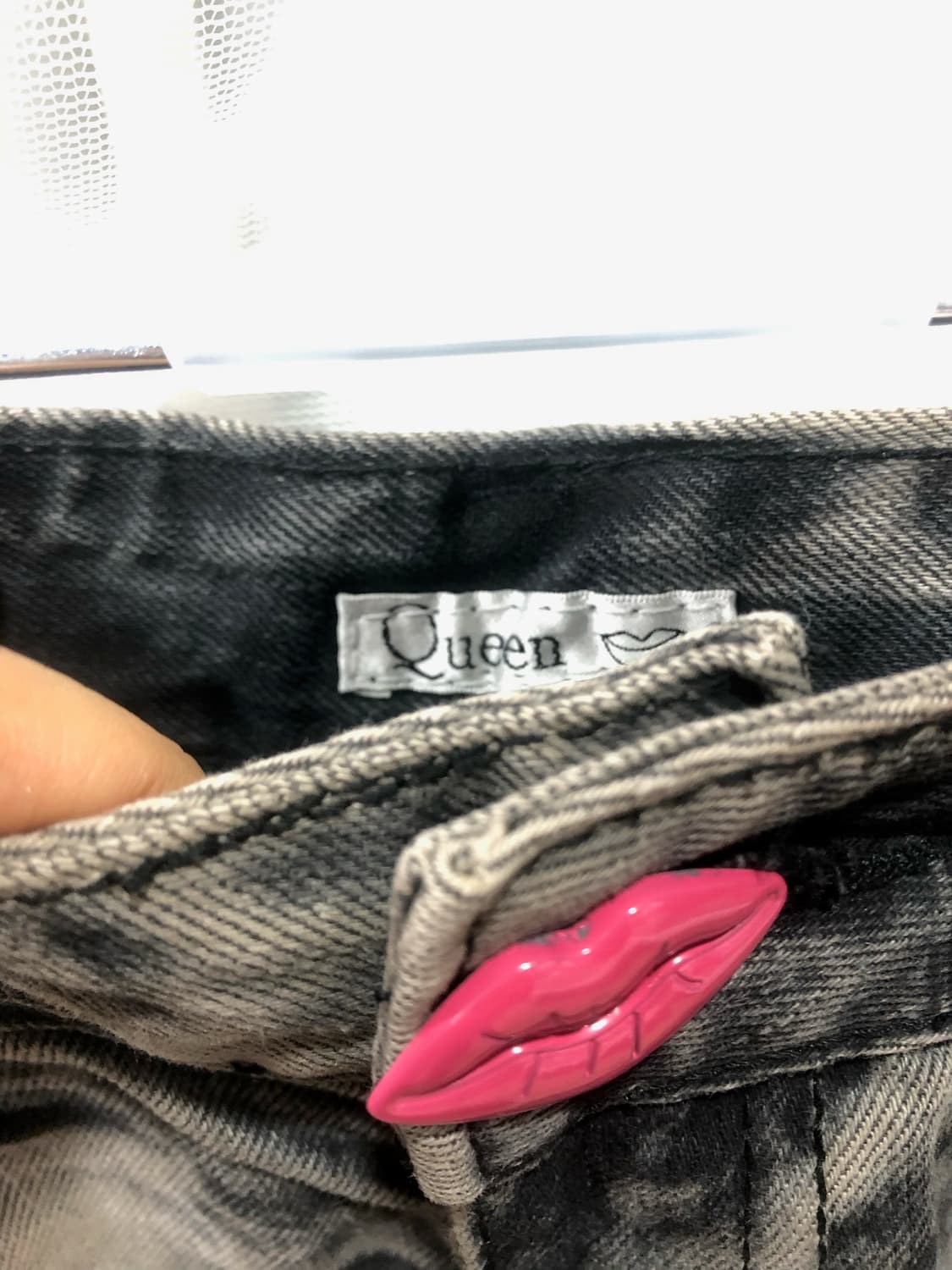 lip&skull point washed mini skirt💋 상품이미지8