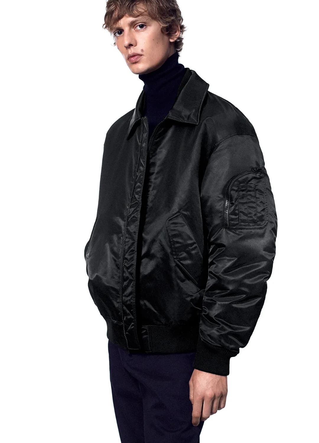 구해요/ 유니클로 질샌더 +J 다운 오버사이즈 립 블루종 ma-1 상품이미지2