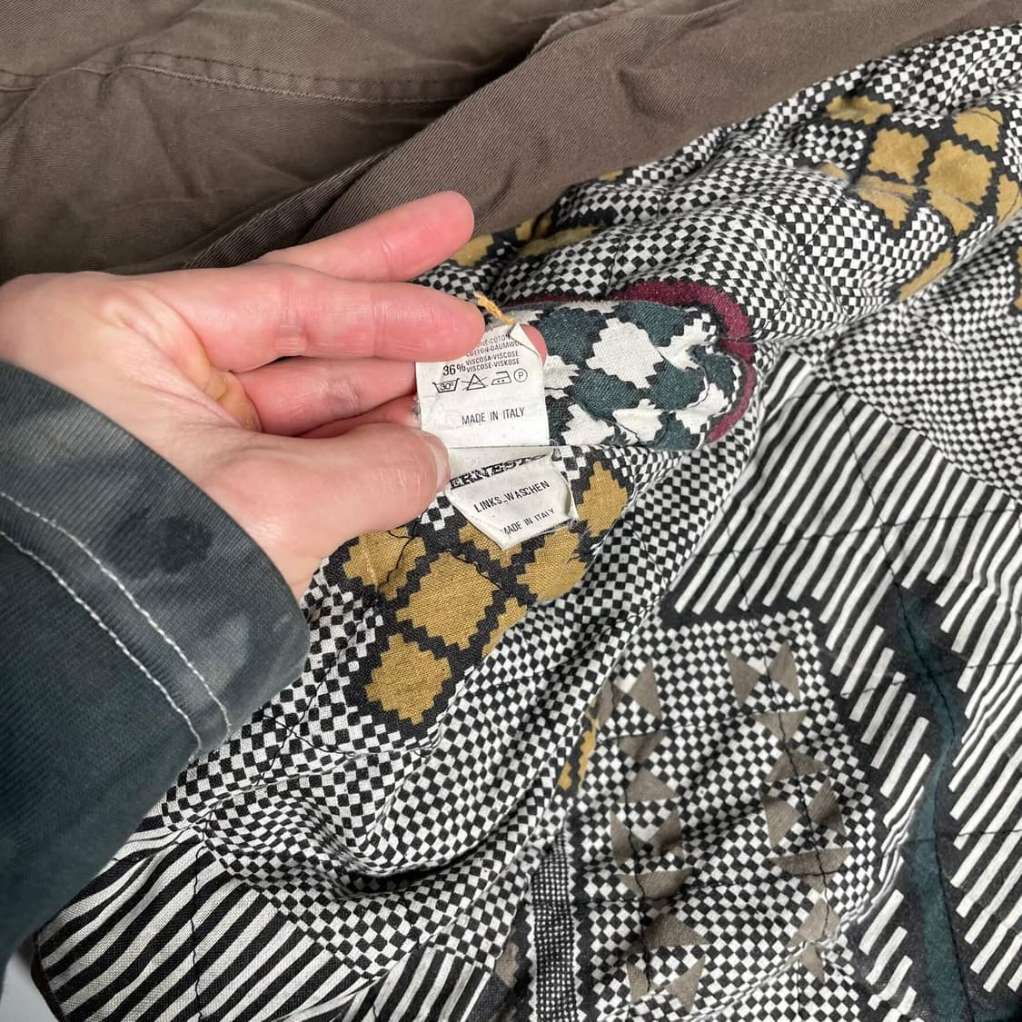 Ernesto 파워숄더 코튼 봄버 (italy)   상품이미지9