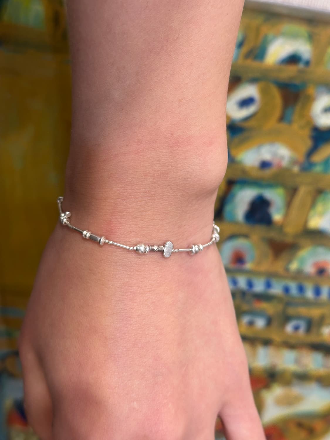 Musta karensilver banding bracelet 상품이미지4