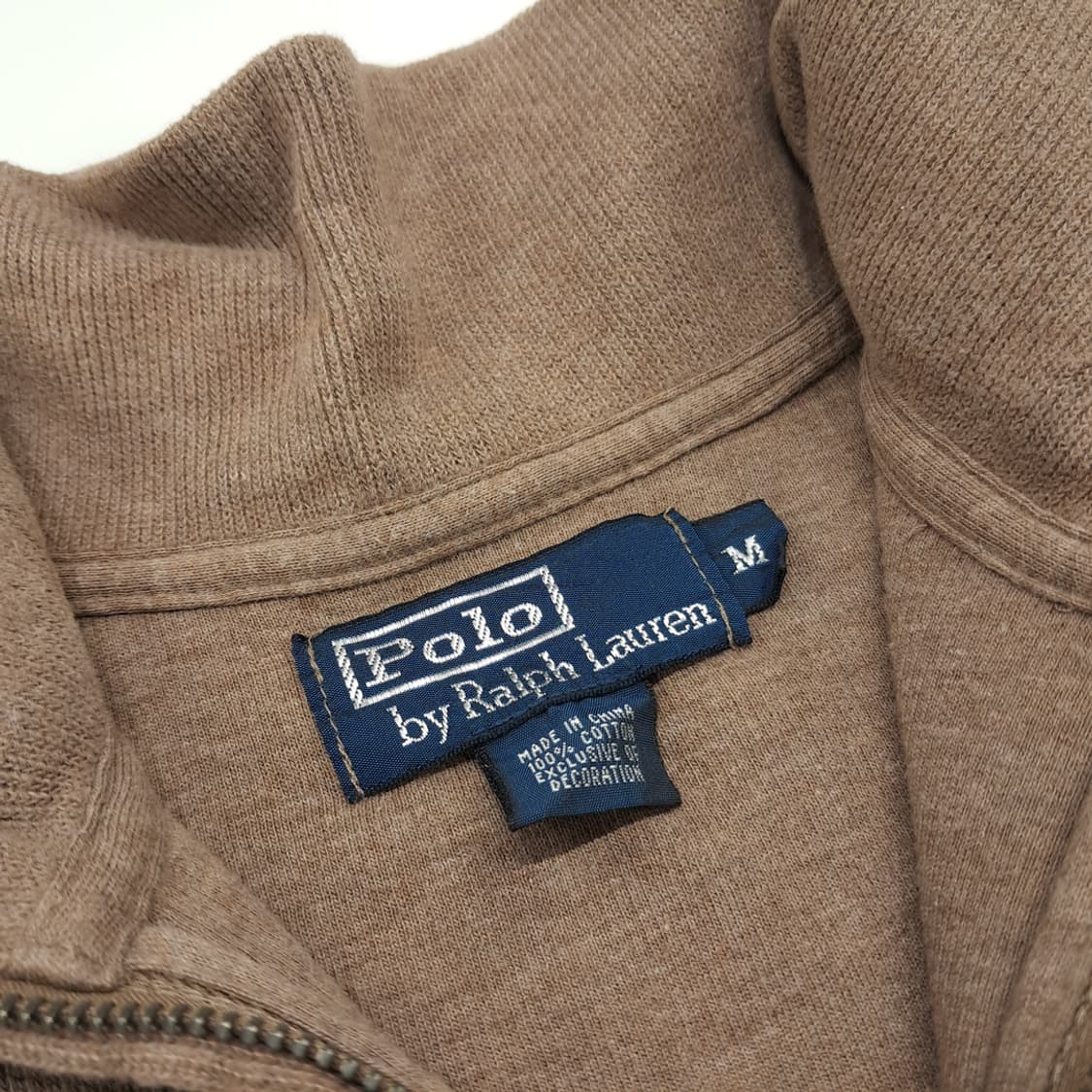CN869 M 폴로 랄프로렌 소프트브라운 하프집업 긴팔 니트 스웨터 상품이미지4