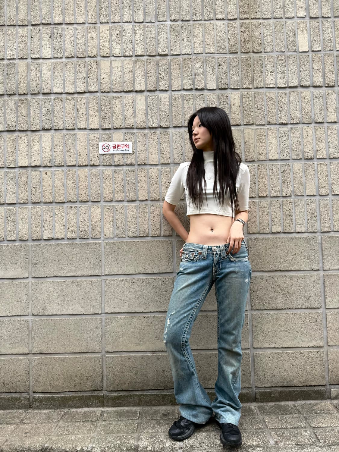 트루 릴리전 그런지 디테일 부츠컷 팬츠 상품이미지2