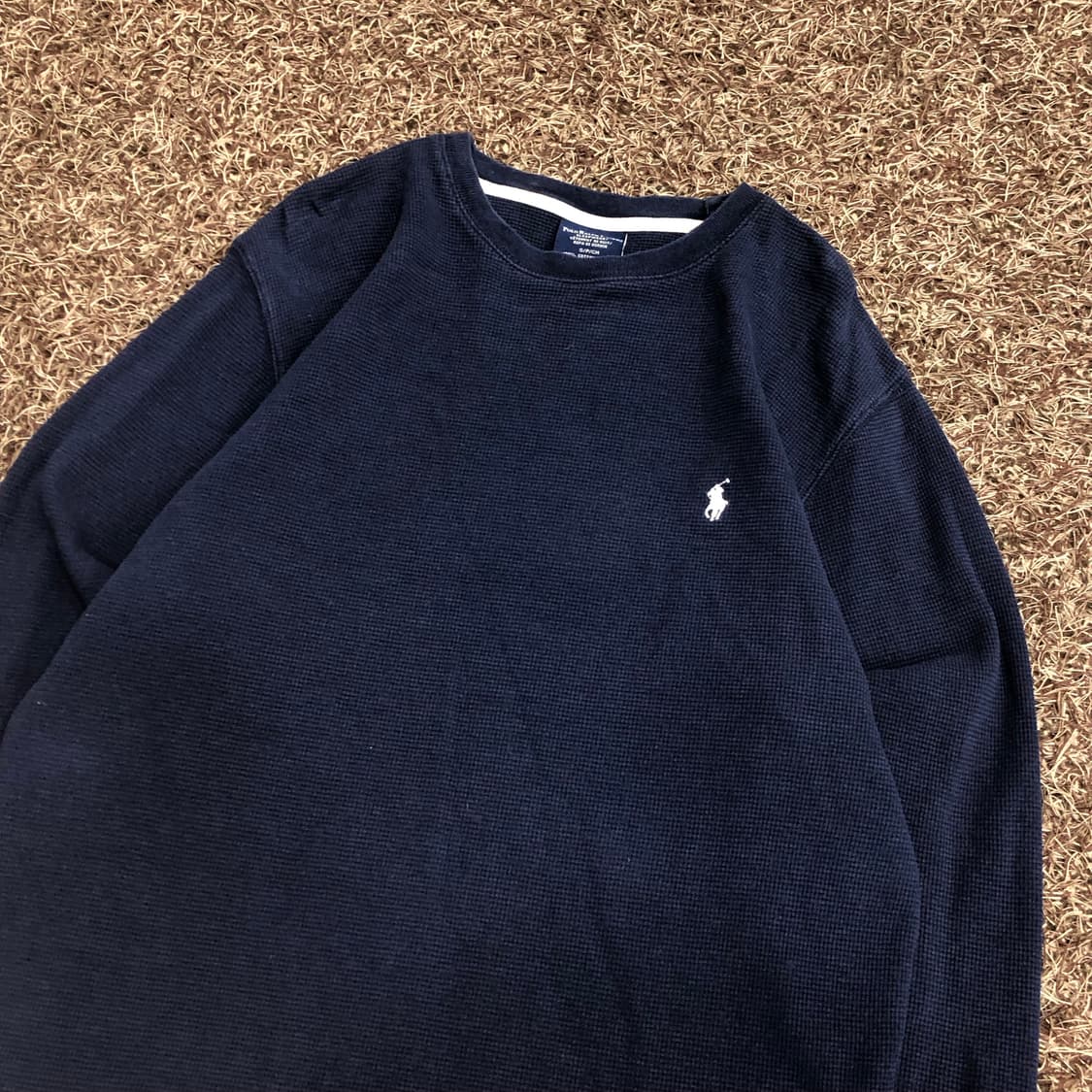 폴로 랄프로렌 네이비 와플 롱슬리브 긴팔 티셔츠 상품이미지2