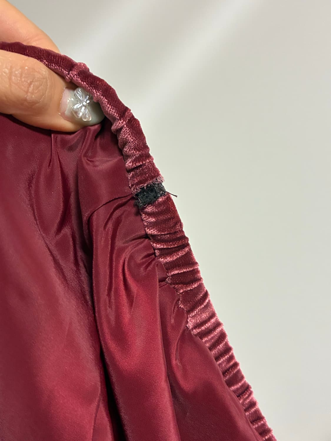 아모멘토 벨벳 스커트 VELVET DRAWSTRING MAXI SKIRT 상품이미지3