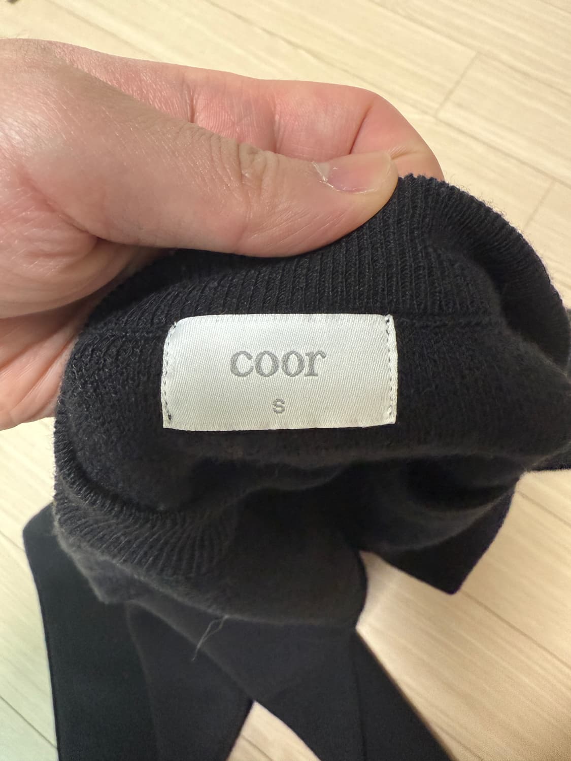 [S] 쿠어 니트 스웨터 블랙 상품이미지3